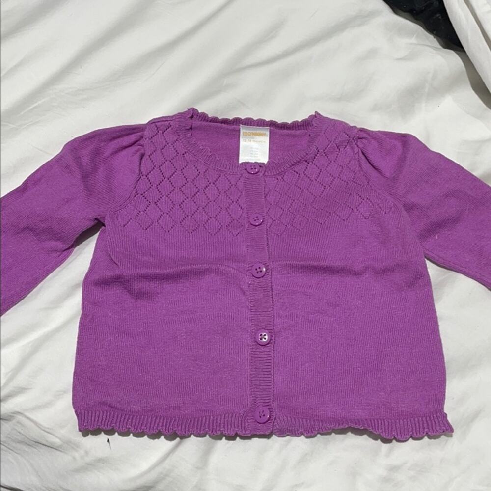 Gymboree 12-18m lavender cardigan worn once